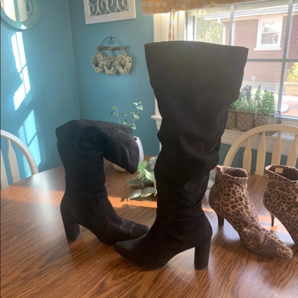 Black tall boots